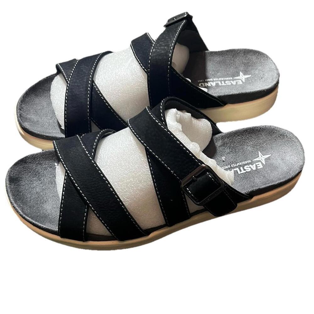 Eastland 1955 Machias Slide‎ Sandals Black Leather Suede Men’s 11 NIB